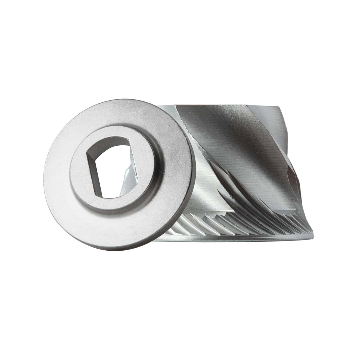 Flair Royal Stainless Steel Bur and Retainer for the Royal Grinder.