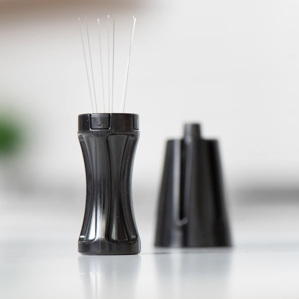 Flair WDT tool in white kitchen