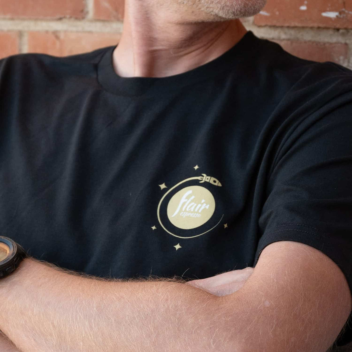 Espresso Anywhere Space T showing the front logo