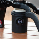 Flair weigh cup measuring an espresso extraction from the Flair 2GO