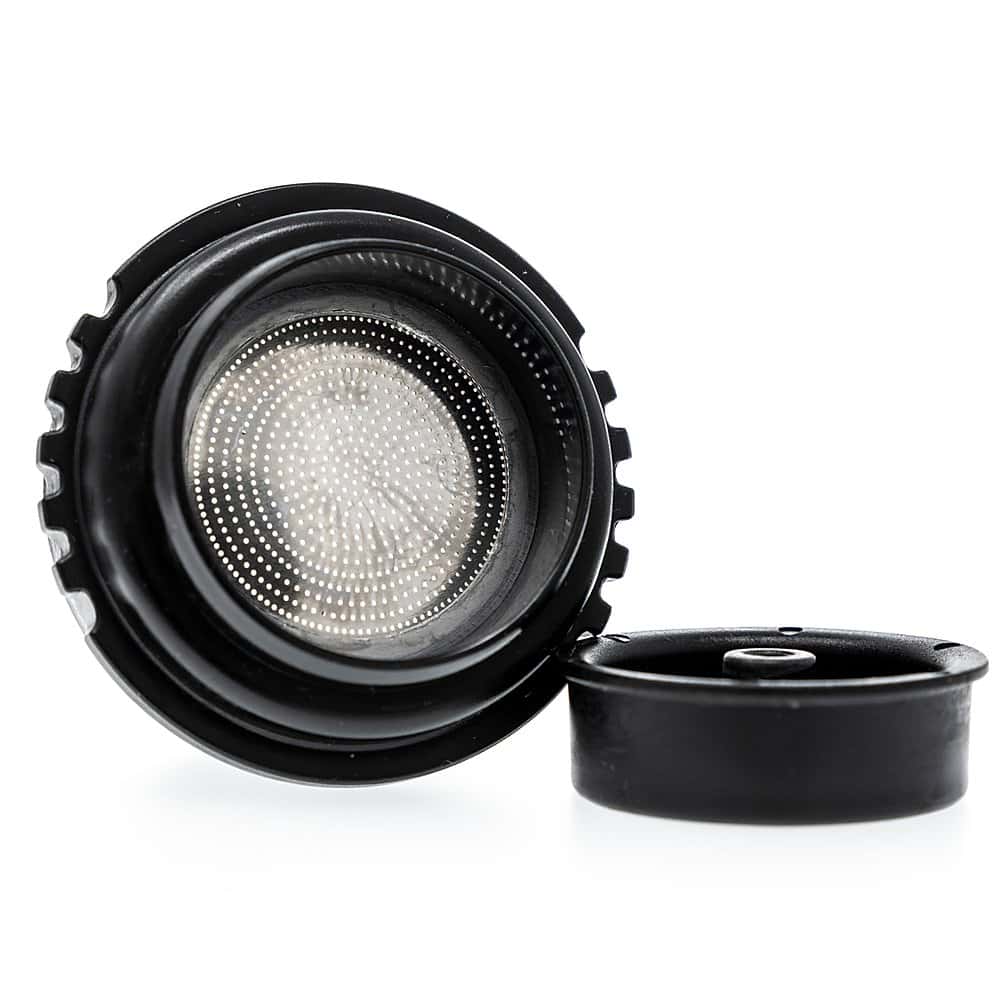 Flair bottomless 2-in-1 portafilter with spout on white background