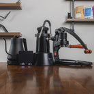The Espresso Bar Kit for the Flair 49 PRO includes the eWizard Milk Steamer, Flair Kettle and Flair Brew Scale.