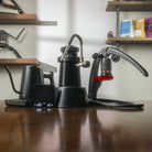 Full Espresso Bar with the Flair Classic, eWizard milk steamer, Brew Scale and Flair Kettle.