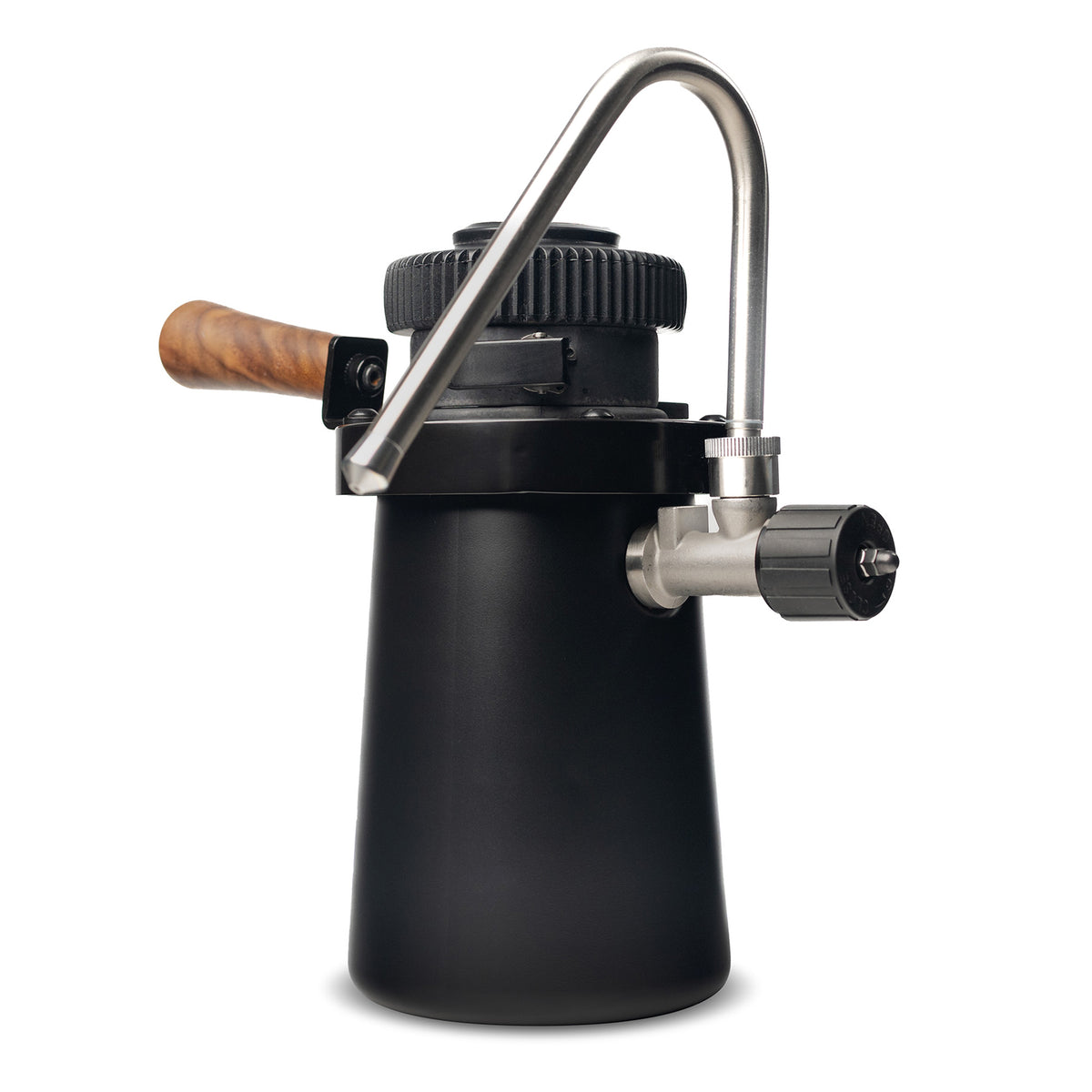 Flair Wizard Stovetop Milk Steamer on a white background.