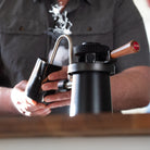Flair Wizard Stovetop Milk Steamer creating steamed milk for latte art.
